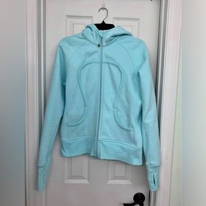 Lululemon Scuba Zip Front Jacket - Aquamarine/Mint Color - Size 10